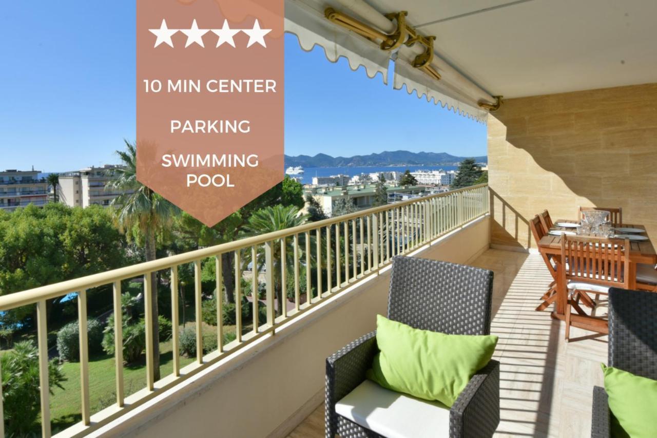 Close To Downtown Cannes Swimming Pool And Sea View Bagian luar foto